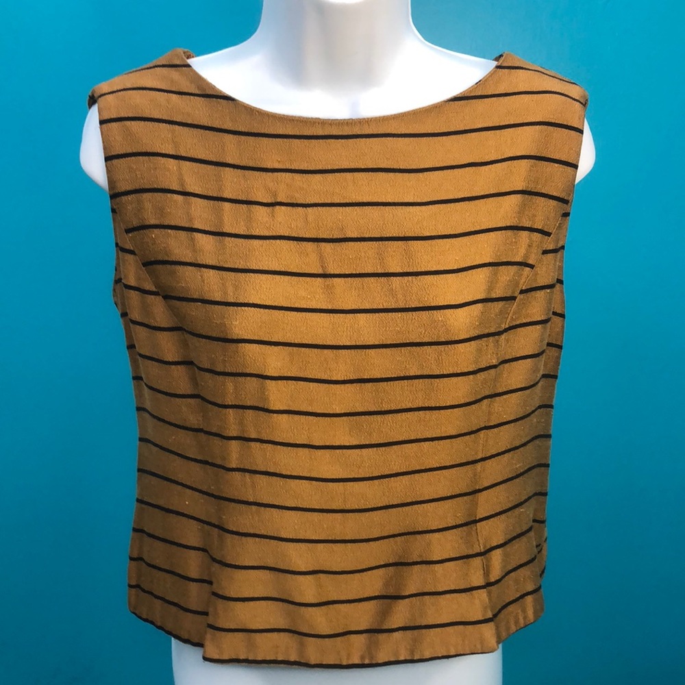 LOIS SNYDER / DANI MAX VINTAGE CROP TOP • GOLD/BLACK STRIPED - Picture 9 of 9
